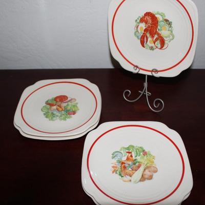 1930's Square Luncheon Plates