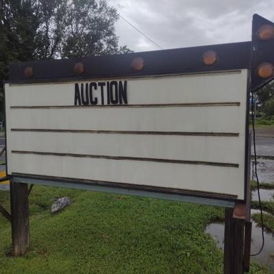 Outdoor Advertising Marquee with Letter Cards
