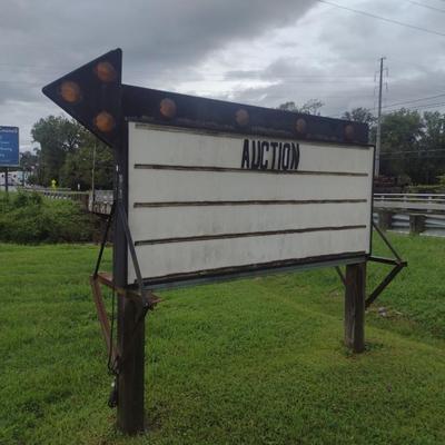 Outdoor Advertising Marquee with Letter Cards