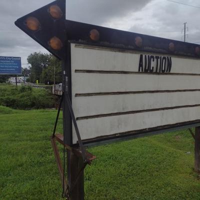 Outdoor Advertising Marquee with Letter Cards