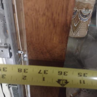 Wood Display Case with Glass Shelves (No Contents)