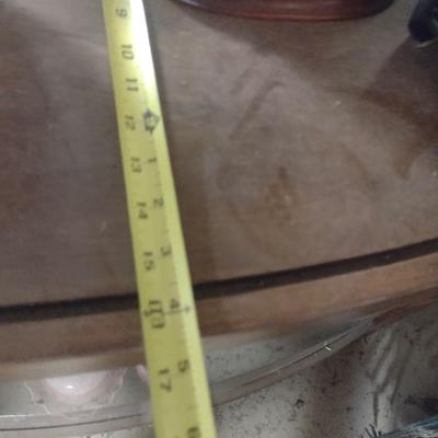 Wood Display Case with Glass Shelves (No Contents)
