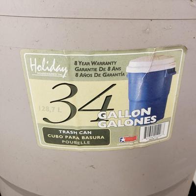 Four 34 Gallon Trash Cans (G-KD)