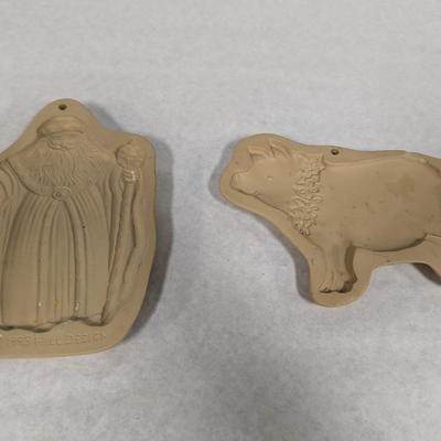 Brown Bag Cookie Art Pig & Santa