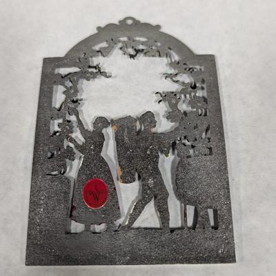 Vintage German Diessen Wilhelm Schweizer Pewter Fall Harvest Wall Hanging