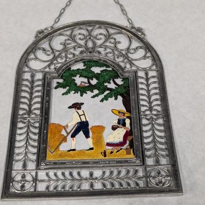 Vintage German Diessen Wilhelm Schweizer Fall Wall Hanging
