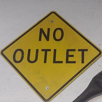 Genuine 'No Outlet' Metal Traffic Sign Choice B