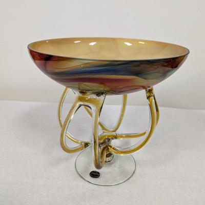 Vintage Jozefina Krosno Glass Bowl