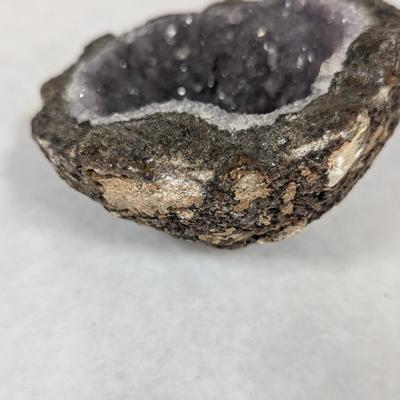 "Coconut" Geode Amethyst & Calcite