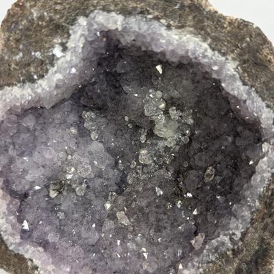 "Coconut" Geode Amethyst & Calcite