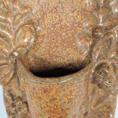 Signed Pottery Wall Pocket
