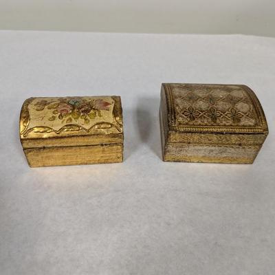 Vintage Hand Painted Jewelry Boxes Made In Italy
