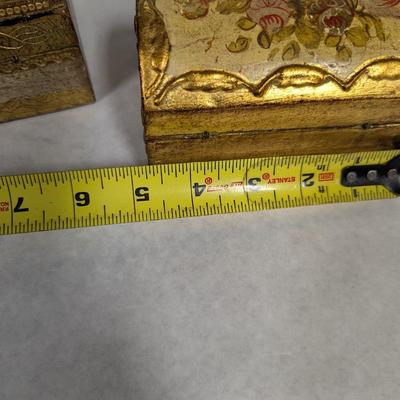 Vintage Hand Painted Jewelry Boxes Made In Italy