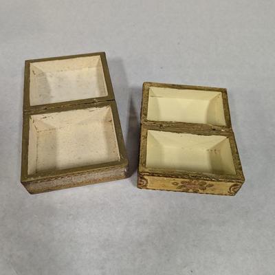 Vintage Hand Painted Jewelry Boxes Made In Italy