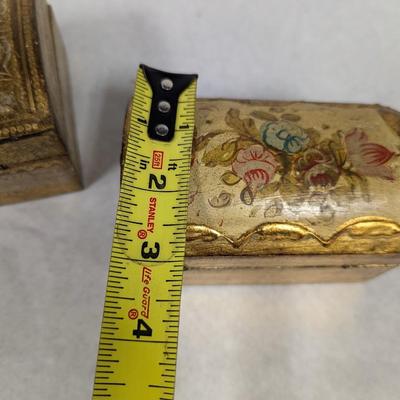 Vintage Hand Painted Jewelry Boxes Made In Italy