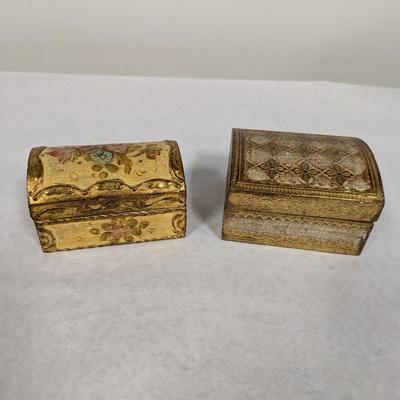 Vintage Hand Painted Jewelry Boxes Made In Italy