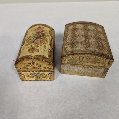 Vintage Hand Painted Jewelry Boxes Made In Italy