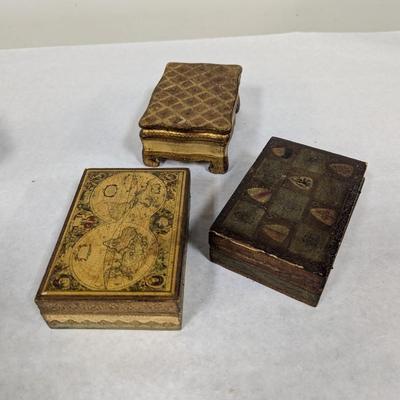 Vintage Hand Painted Jewelry Boxes Made In Italy