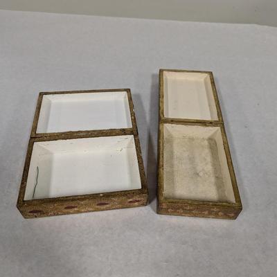 Vintage Hand Painted Jewelry Boxes Made In Italy
