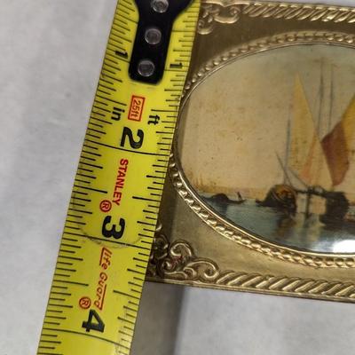 Vintage Sail Boat Bubble Glass Art
