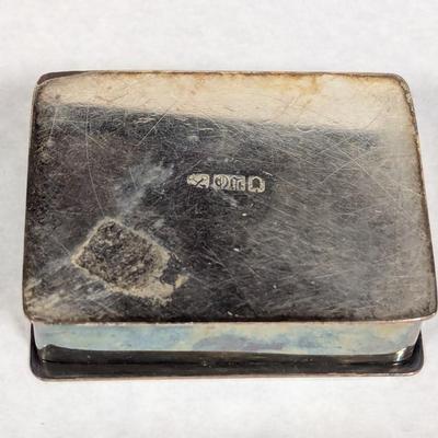 Vintage Silver Plated Hinged Jewelry Trinket Box Lion En Grace Affie