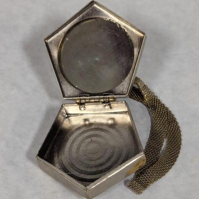 Vintage Makeup Compact Mirror Pentagon
