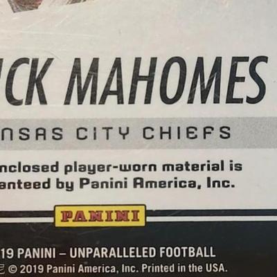 2019 Panini - Patrick Mahomes II Player Worn Patch No TT PM Chiefs