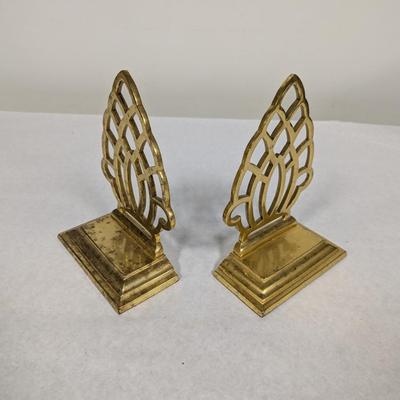 Brass Pineapple Bookends