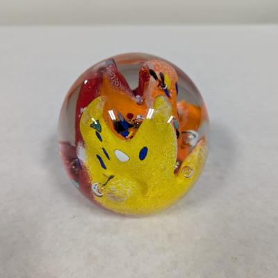 1999 Jim Karg Signed Art Glass Paperweight