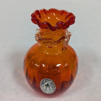 Hand Blown Pilgrim Glass Vase