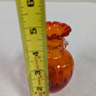 Hand Blown Pilgrim Glass Vase
