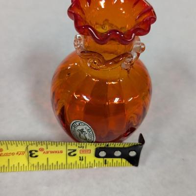 Hand Blown Pilgrim Glass Vase