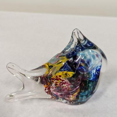 1999 Jim Karg Signed Art Glass Fish Paperweight
