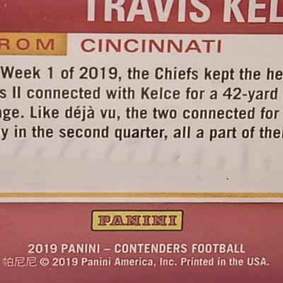 2019 NFL Contenders Season Ticket #41 Travis Kelce Kansas City Chiefs Official Panini Football Trading Card