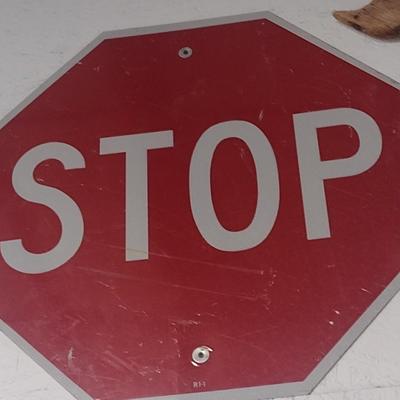 Genuine 'Stop' Metal Traffic Sign
