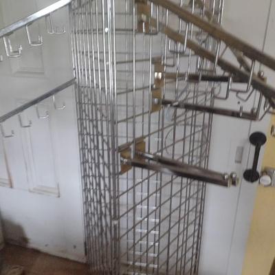 Triple Sided Wire Retail Display Rack on Wheels