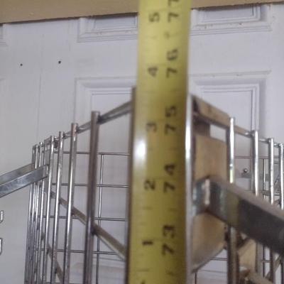 Triple Sided Wire Retail Display Rack on Wheels