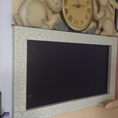 Rabbit Themed Clock and Chalk Board