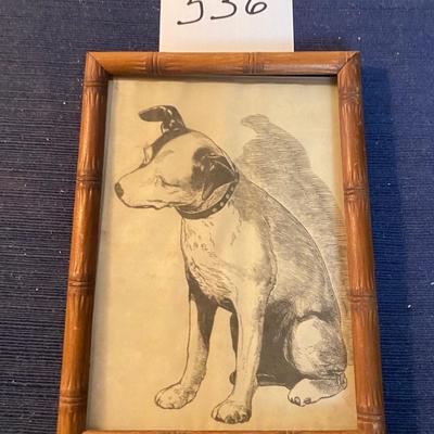 RCA Radio Record Dog Drawing