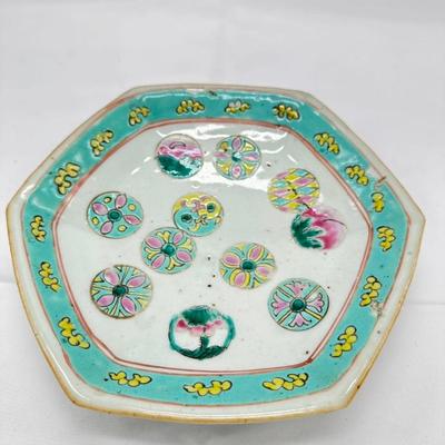 Chinese vintage famille verte stem plate-local pickup and shipping available