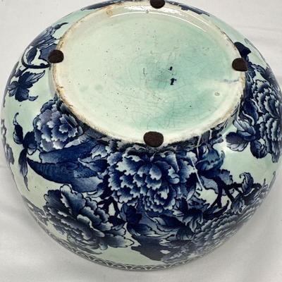 Big vintage porcelain blue and white bowl-local pickup and shipping available