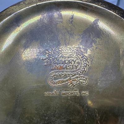 Arnart Imports Ivory Dynasty over Brass Asian Floral Vase-local pickup and shipping available