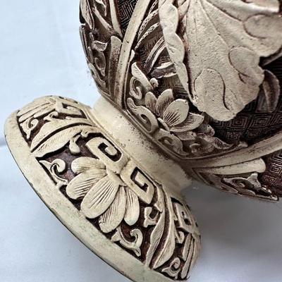 Arnart Imports Ivory Dynasty over Brass Asian Floral Vase-local pickup and shipping available