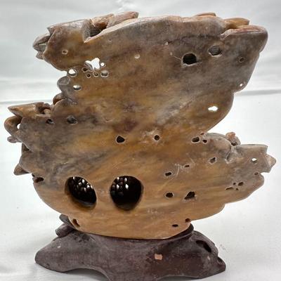 Chinese Soapstone Carved Sculpture of Foo Dogs