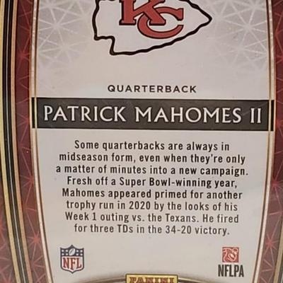 Patrick Mahomes II 2020 Select #202 Club Level Silver