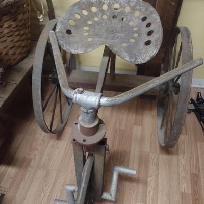 Folk-Art Tractor and Farm Implement Parts Three Wheel Bike