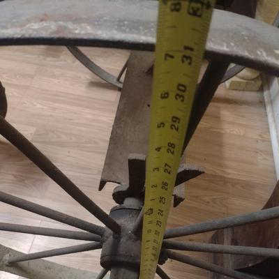 Folk-Art Tractor and Farm Implement Parts Three Wheel Bike