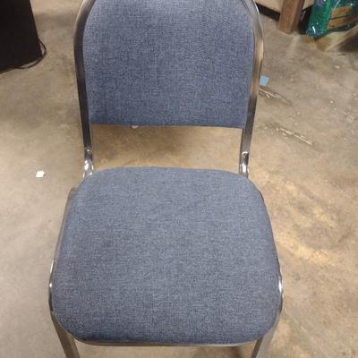 Set of 10 Metal Frame Upholstered Seat and Back Stacking Chairs Choice C