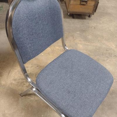 Set of 10 Metal Frame Upholstered Seat and Back Stacking Chairs Choice E