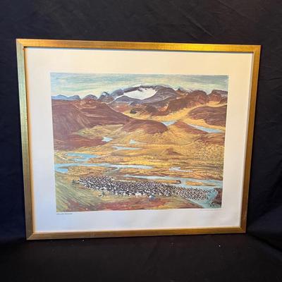 Three Swedish Landscape Framed Pieces of Art (LR-MG)